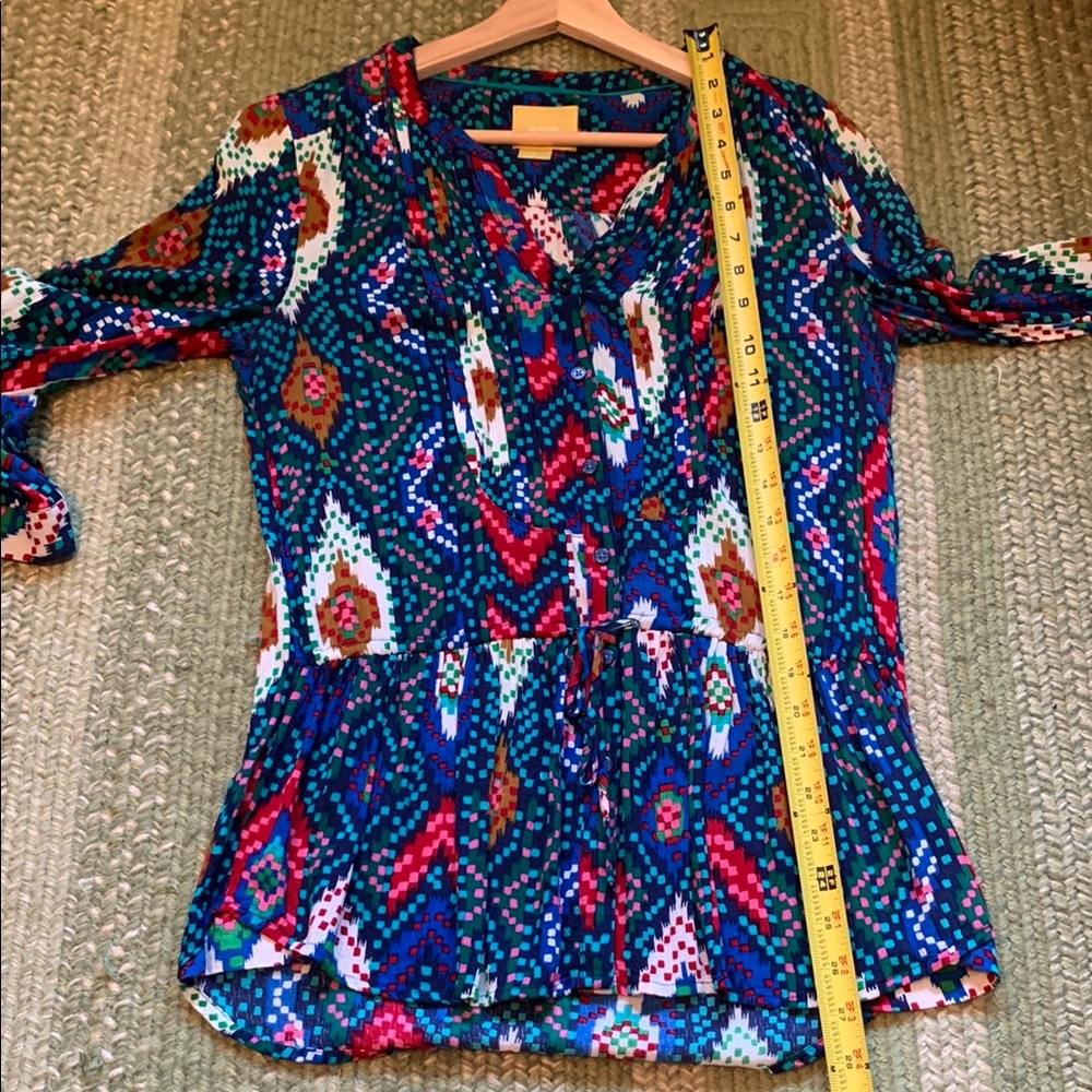 Maeve Blue patterned Blouse - Picture 6 of 6